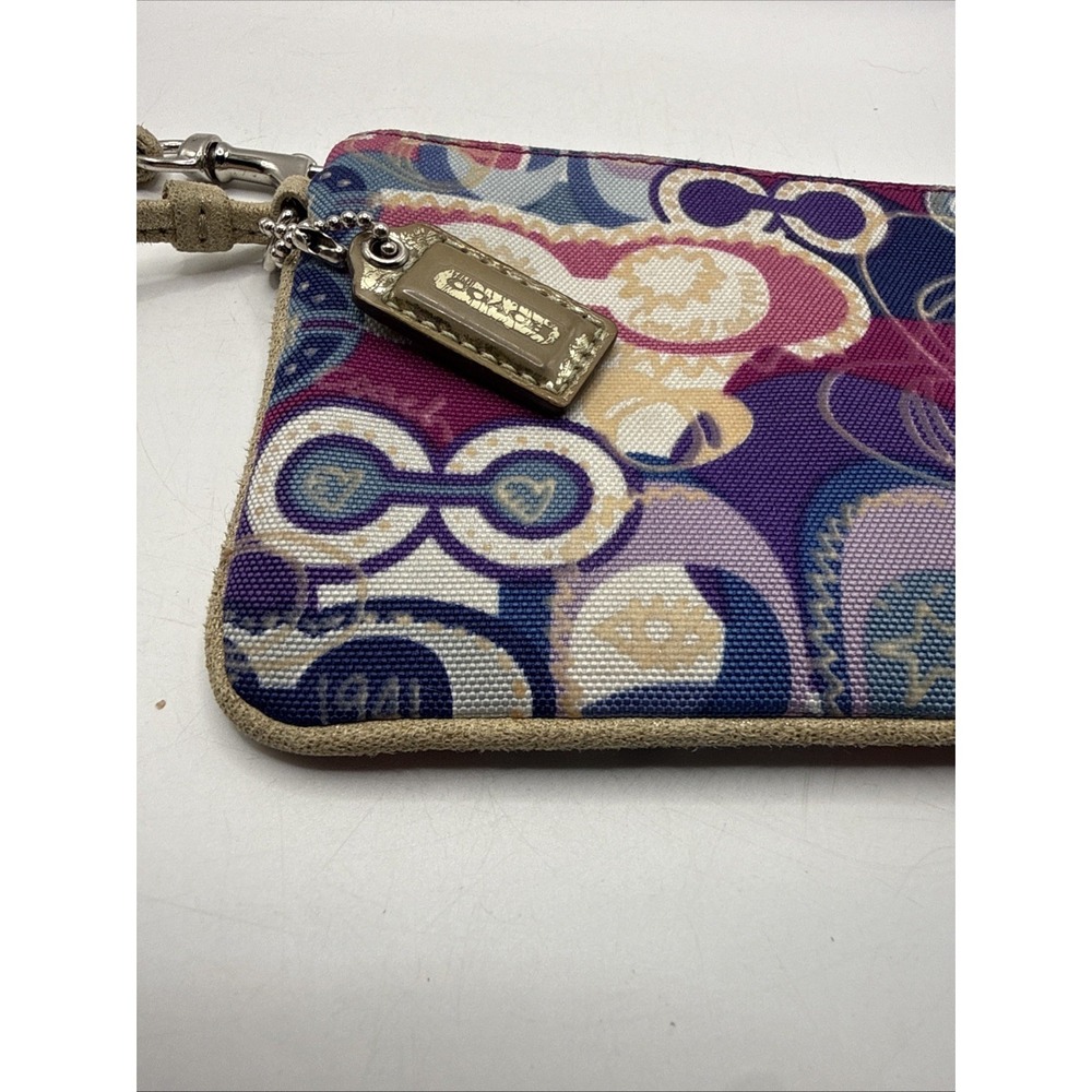 Vintage Coach Poppy Colorful Wristlet Purse Clutch Y2K - Picture 9 of 12